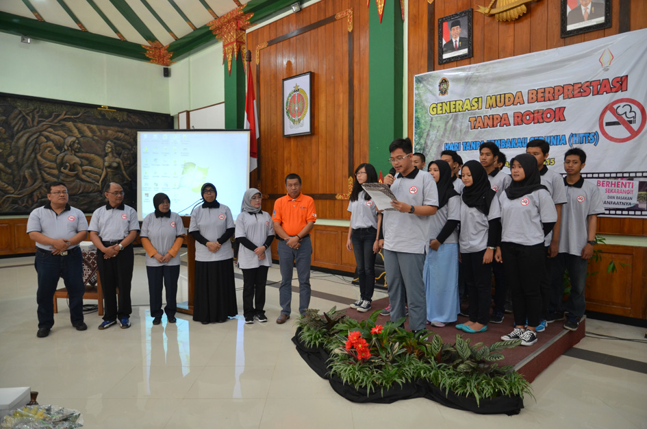 Peringati Hari Tanpa Tembakau Sedunia, Pelajar Kota Jogja Deklarasikan Dukung Perwal Kawasan Tanpa Rkok 