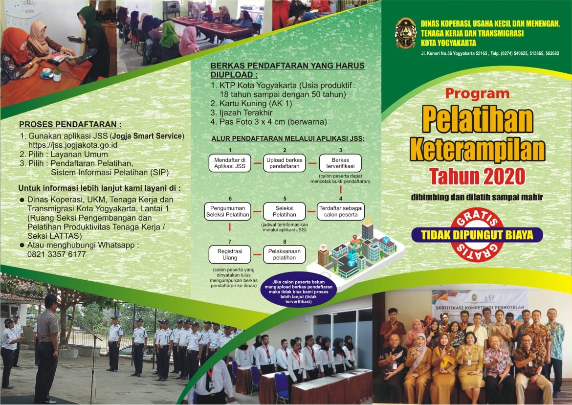 Pelatihan Keterampilan Kota Yogyakarta 2020