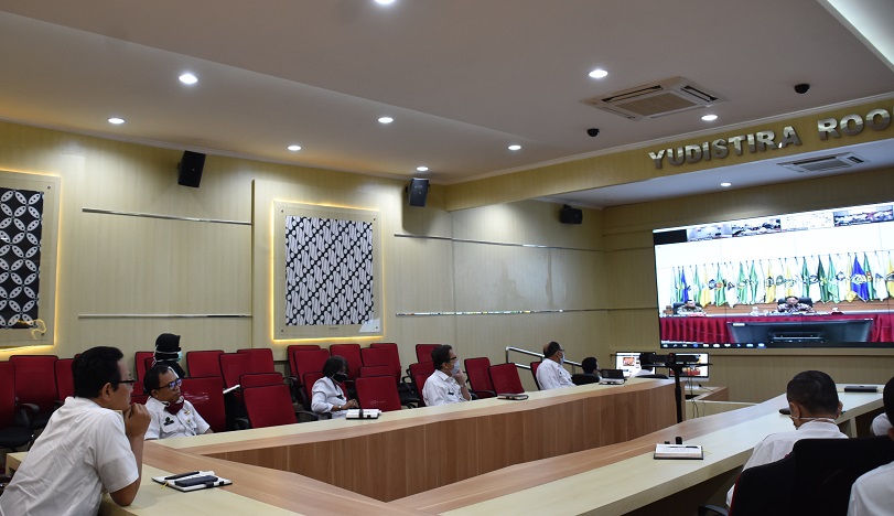 Wakil Walikota Yogyakarta dan Ratusan Kepala Daerah, Ikut Rapat Virtual Bersama Menteri Dalam Negeri