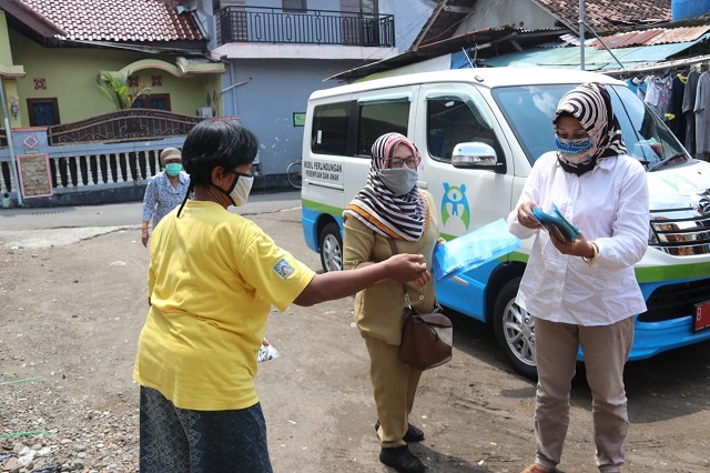 Pakai Molin, UPT P2TP2A Sosialisasikan Penanggulangan Covid-19