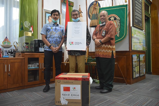 Pemkot Yogyakarta Terima Bantuan Ribuan Masker dari Pemkot Guangzhou