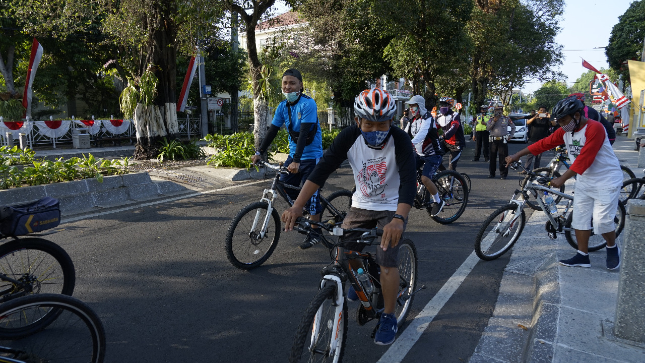 Petakan Jalur Sepeda Masuk Kampung Para Ketua LPMK Gowes Bareng