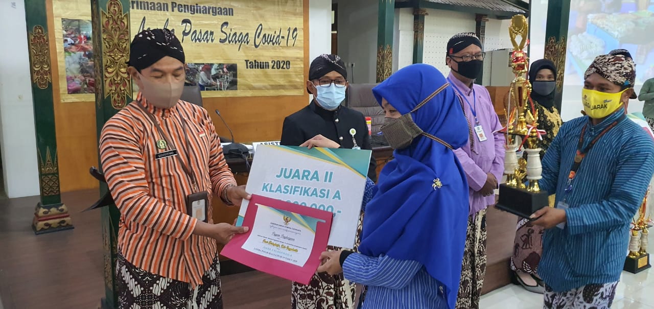 2 Pasar di Kota Yogya Sabet Juara Lomba Pasar Siaga Covid-19