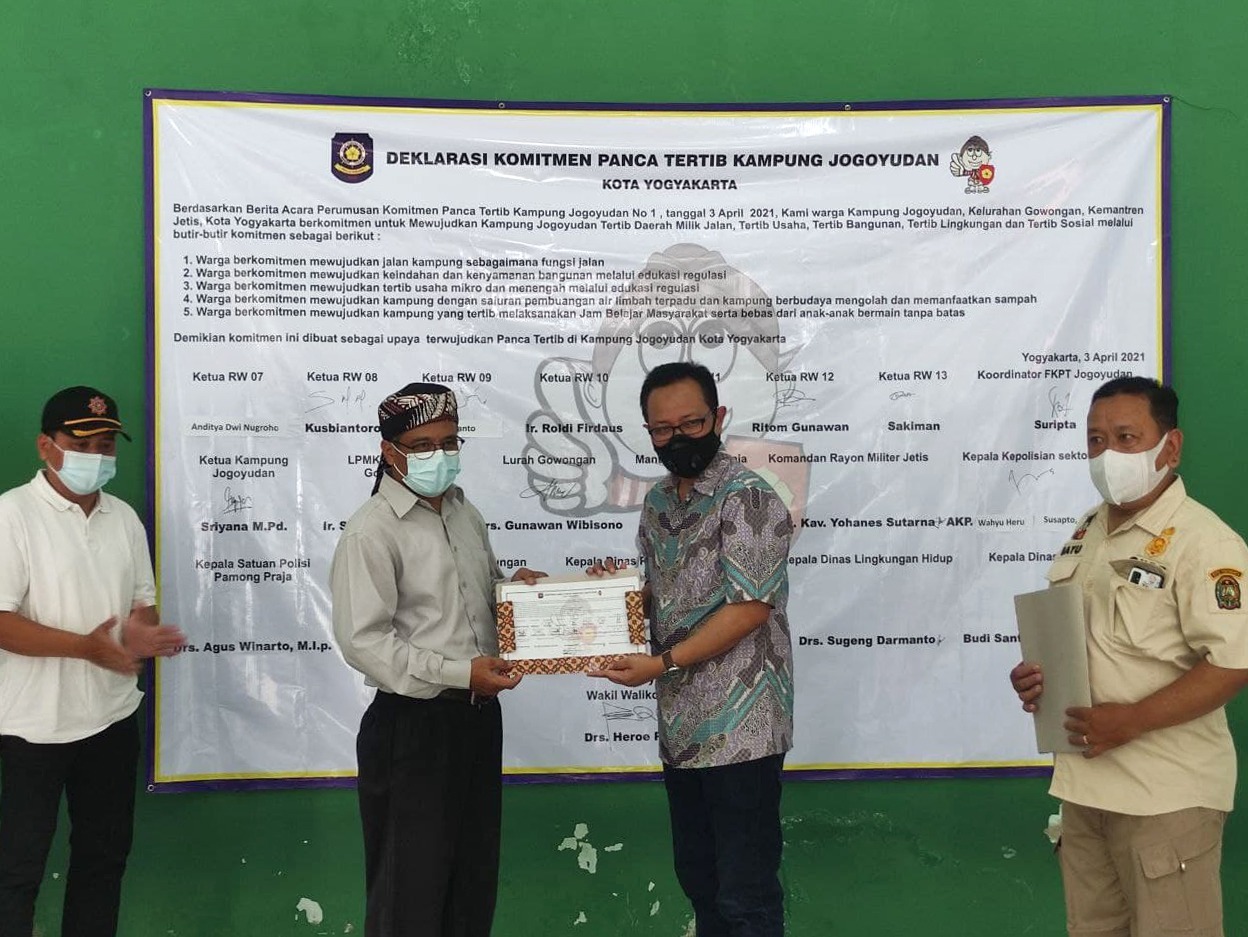 Portal Berita Pemerintah Kota Yogyakarta Warga Jogoyudan Deklarasi Kampung Panca Tertib