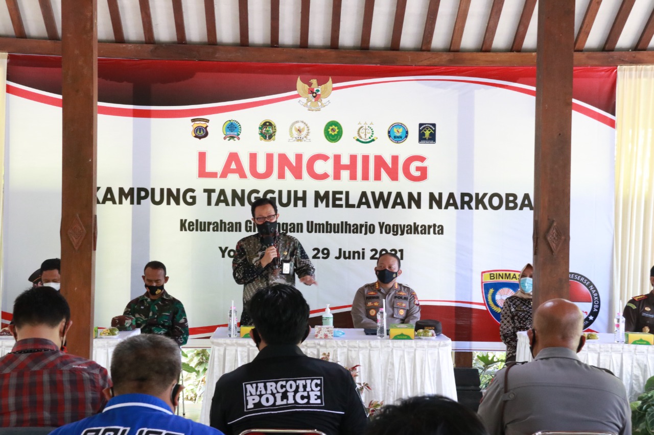 Wawali Resmikan Giwangan Kampung Tangguh Melawan Narkoba