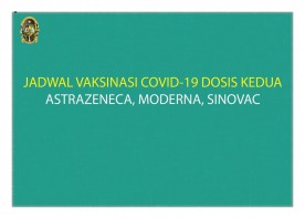 Jadwal Vaksinasi COVID-19 Dosis Kedua bagi Penerima Dosis Pertama Periode 28 September  - 30 Oktober 2021