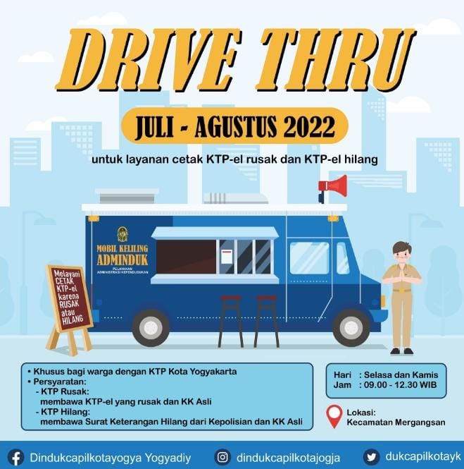 Pelayanan Drive Thru KTP-el bulan Juli - Agustus