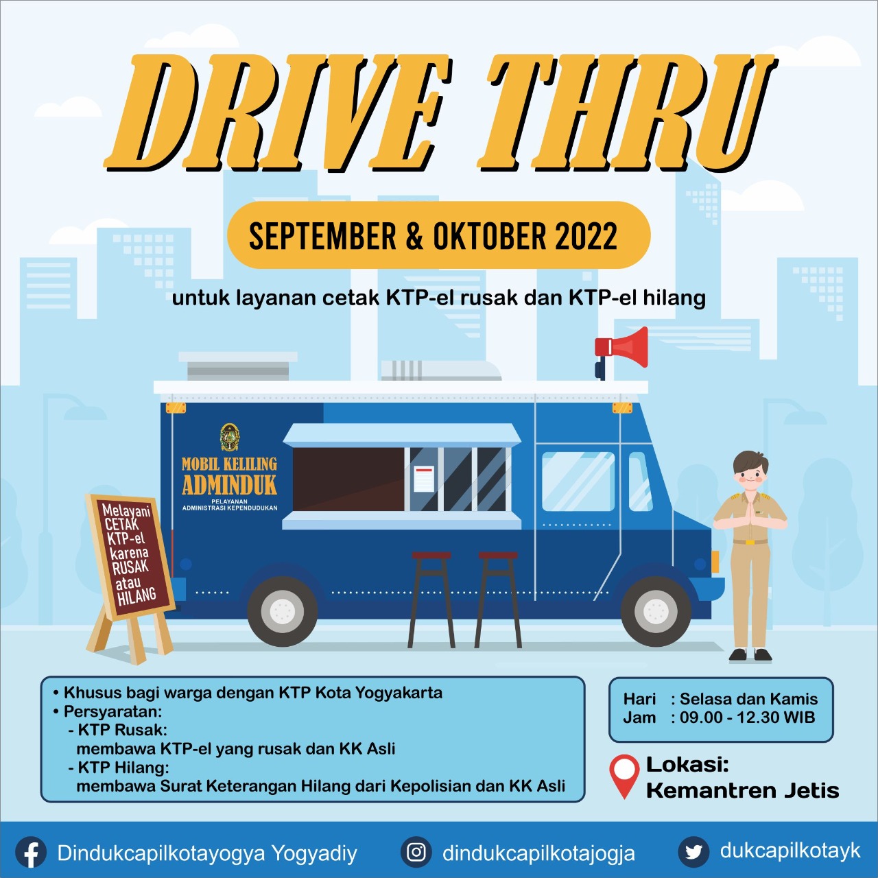 Pelayanan Drive Thru KTP-el bulan September dan Oktober 2022