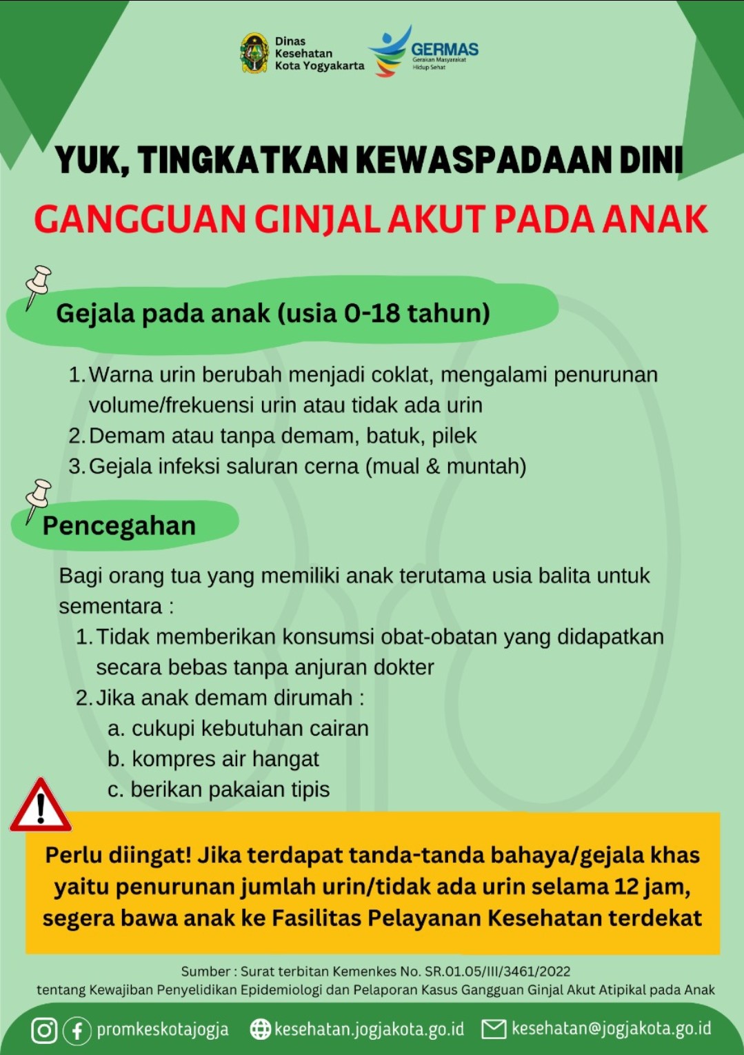 Pemkot Imbau Masyarakat Waspadai Gangguan Ginjal Akut Pada Anak   