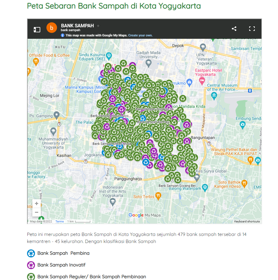 Peta Lokasi Bank Sampah Bisa Diakses di JSS (seri 2-habis)