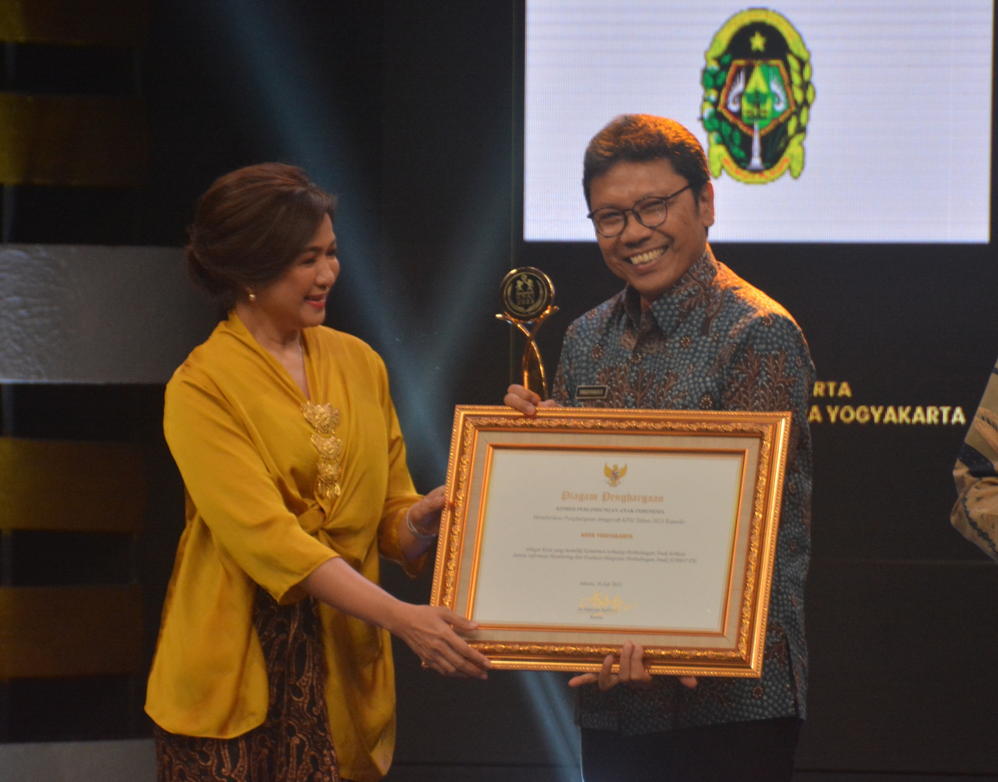 Komitmen Perlindungan Anak Yogya Diapresiasi Anugerah KPAI 2023