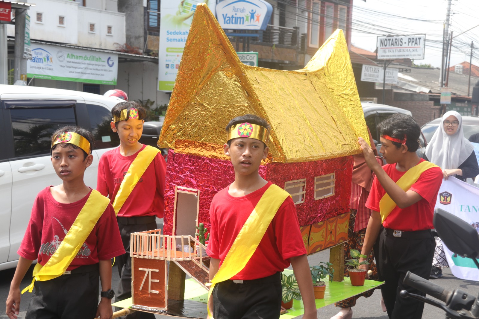 Keragaman Budaya Pelajar SMP 9 Yogya Sambut HUT Kota Jogja