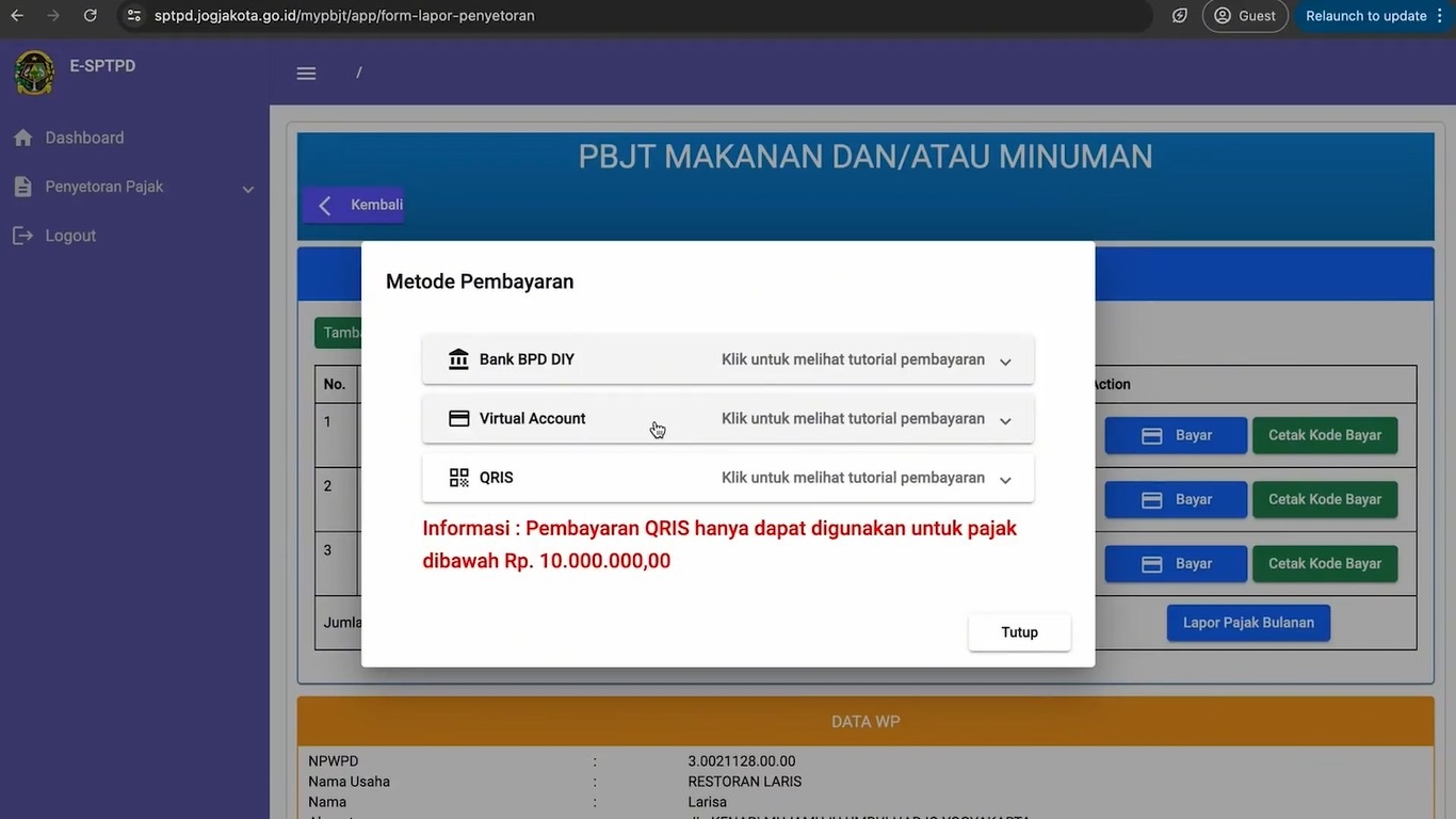 Dorong ETPD, Pemkot Kembangkan Pembayaran Pajak dengan VA