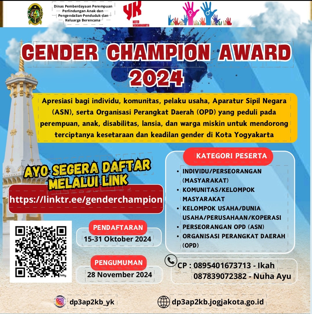 Pemkot Yogya Gelar Gender Champion Award 2024   