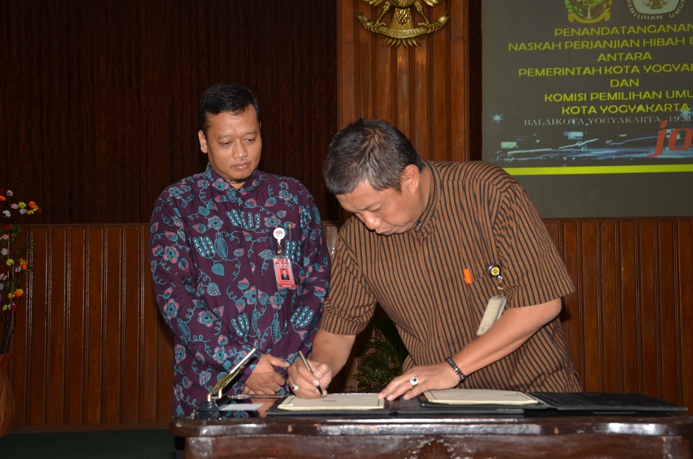 Pemkot dan KPU Kota Jogja Tandatangani Naskah Perjanjian Hibah Daerah