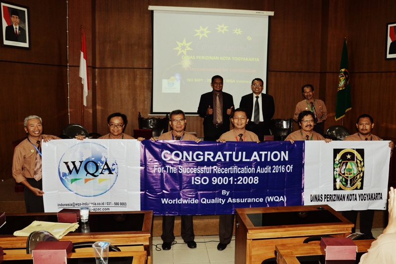 Terus Tingkatkan Pelayanan, Dinzin Kota Yogyakarta Peroleh Sertifikat ISO 9001:2008 Tujuh Kali
