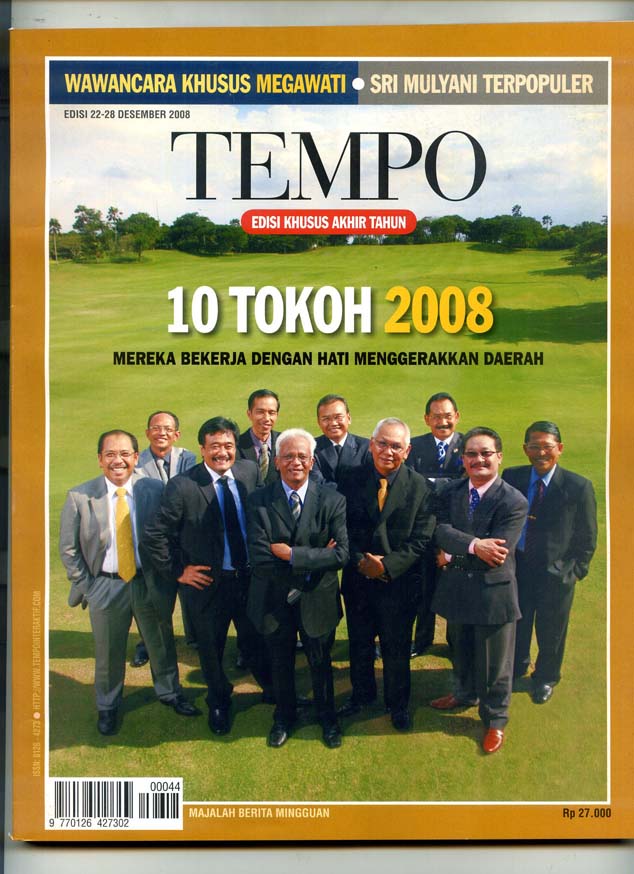 Walikota Yogyakarta Masuk 10 Tokoh 2008 Versi Majalah Tempo