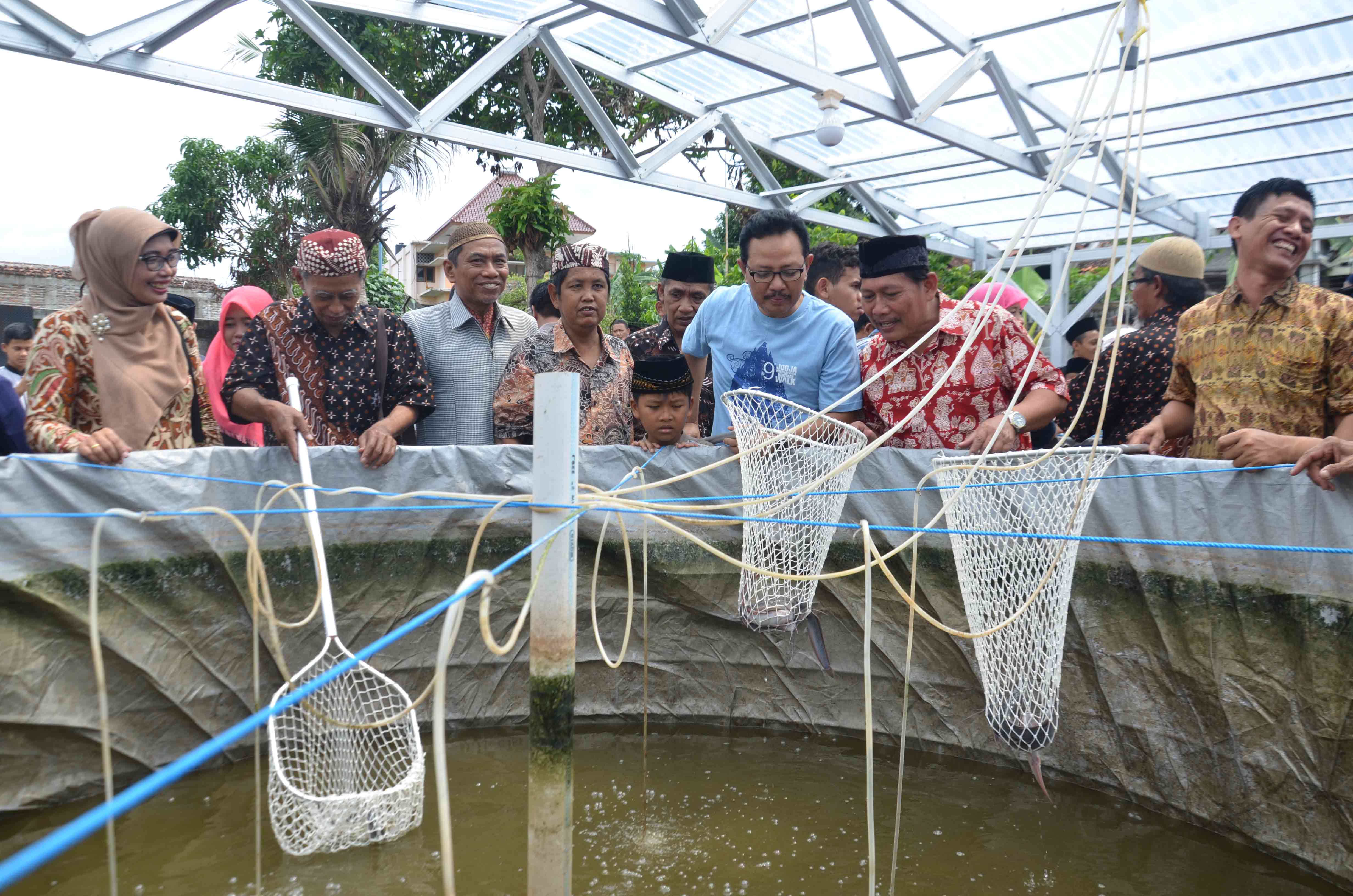 Wakil Walikota Lakukan Panen Perdana Ikan Lele Sistem Bioflok