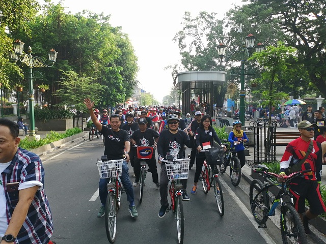 Wakil Walikota Bersepeda Bersama Ribuan Warga Jogja