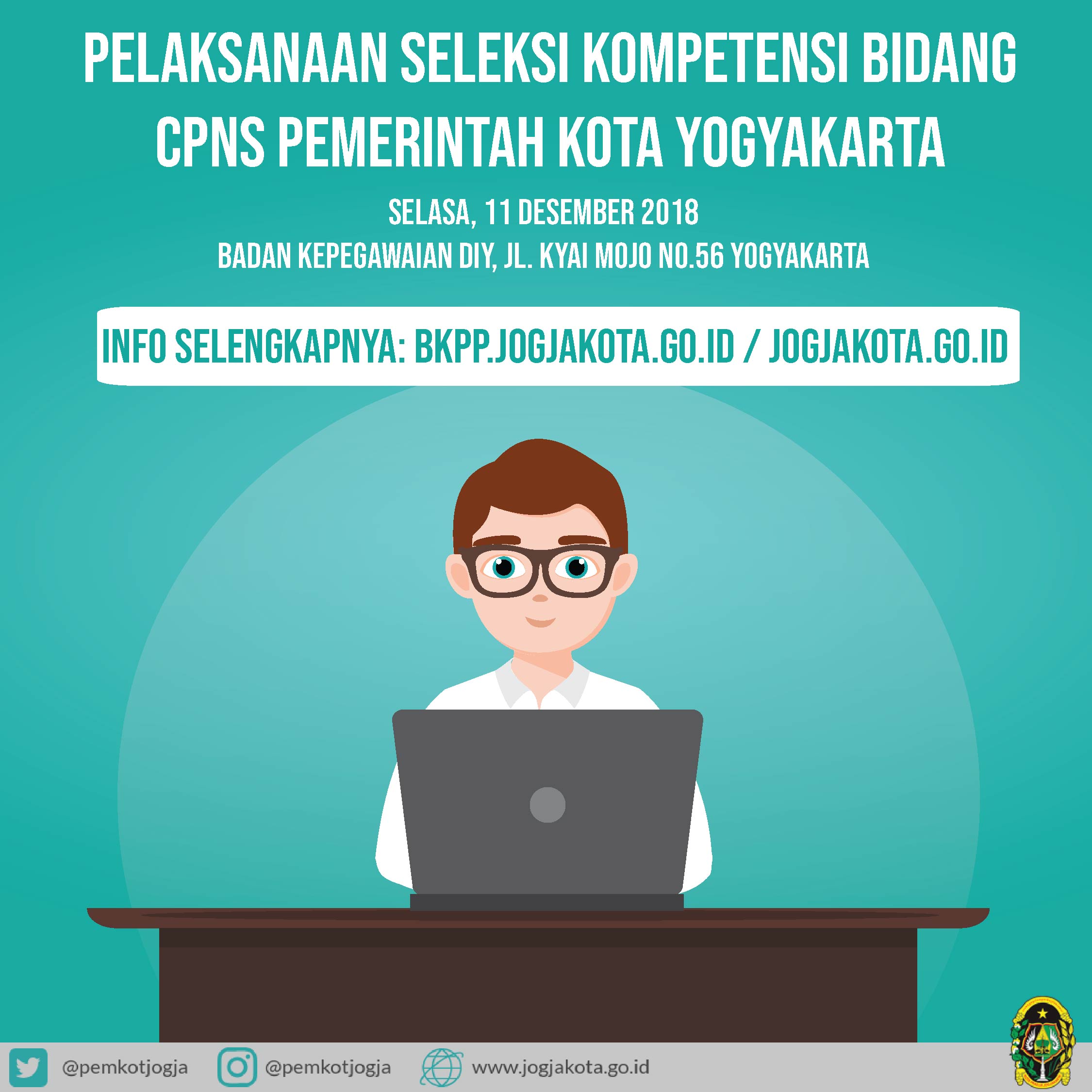 Jadwal Seleksi Kompetensi Bidang (SKB) CPNS Pemerintah Kota Yogyakarta 2018