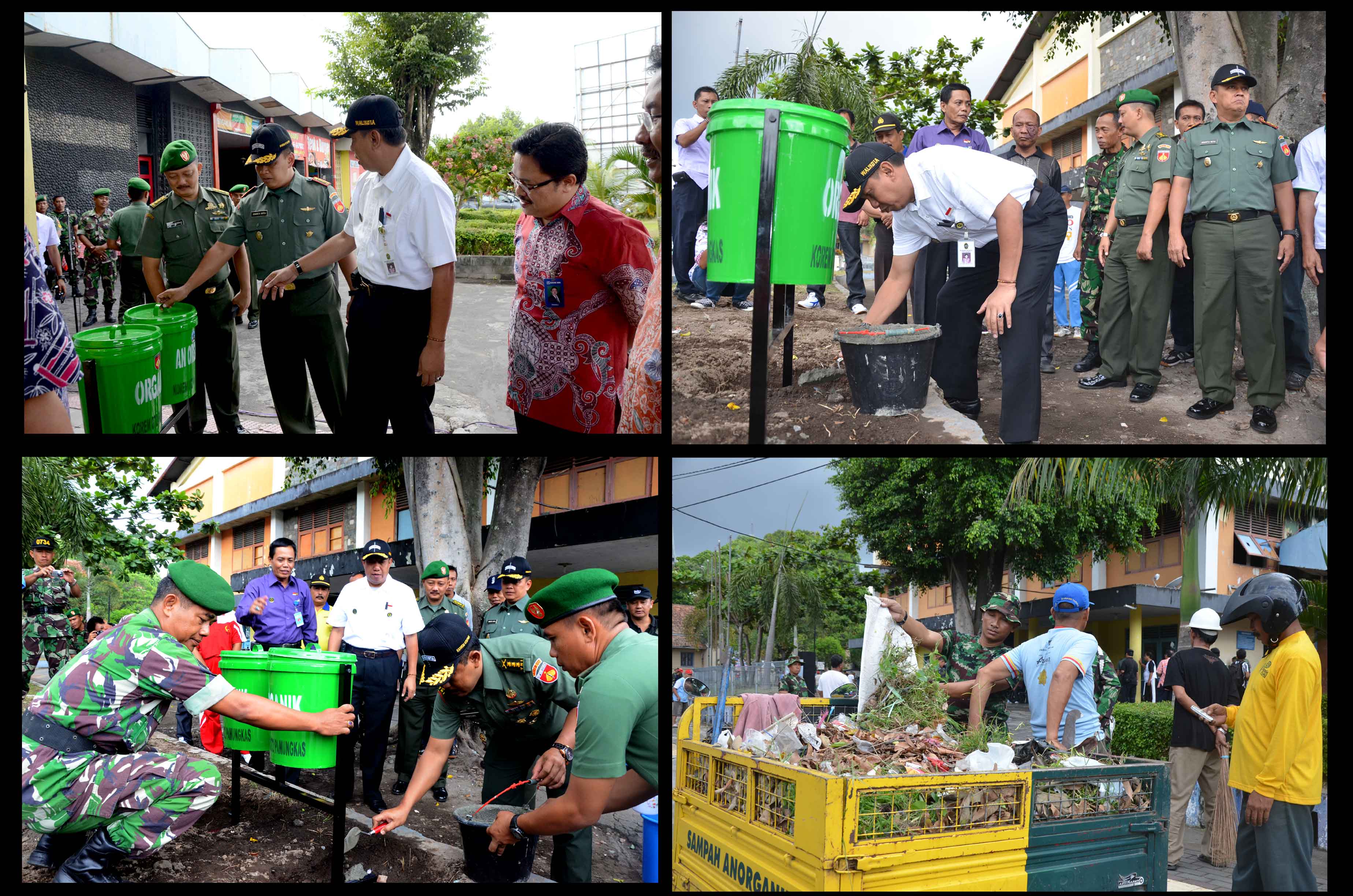 Korem 072 Pamungkas berikan 50 unit Bak Sampah Ke Pemkot