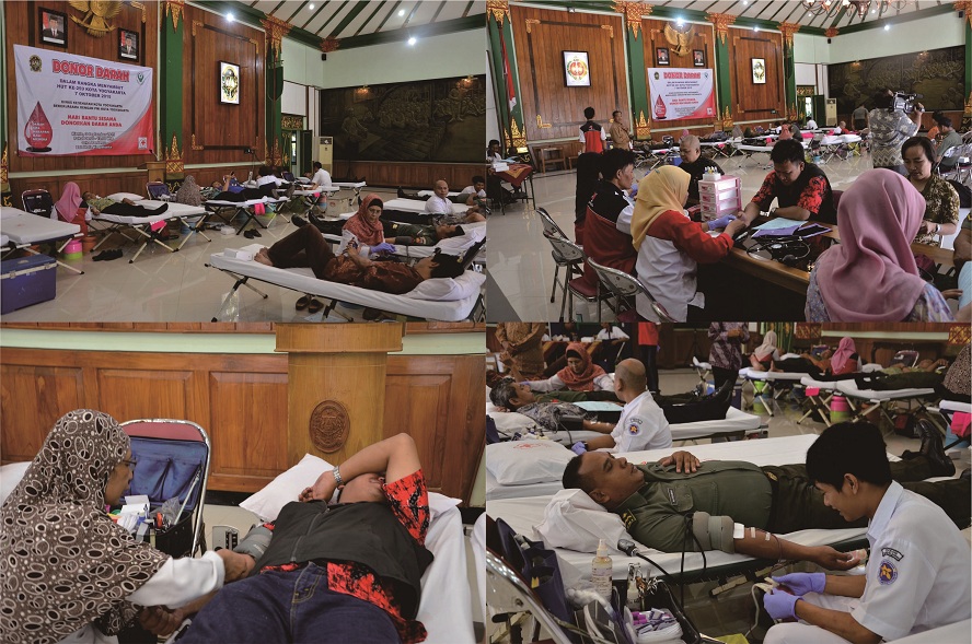 Aksi Donor Darah Menyambut Hari Ulang Tahun ke-259 Kota Yogyakarta di Balaikota
